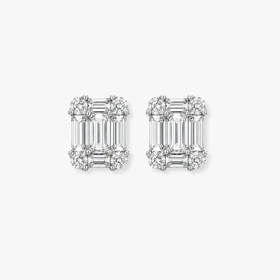 18ct White gold 75pt Natural Diamond stud earrings.