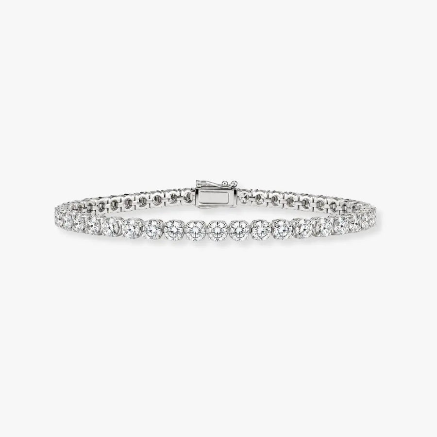 "Linda" Illusion 12 Carat Platinum Round Cut Diamond Bracelet