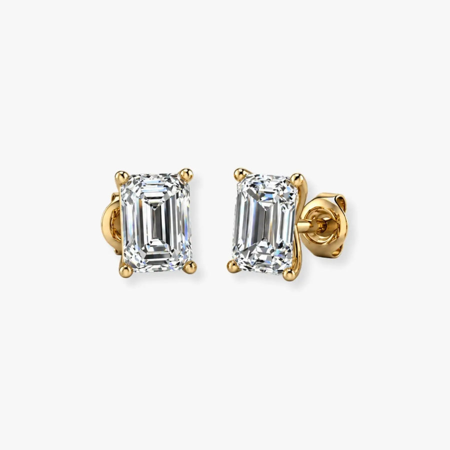 "Reev" Solitaire Diamond Earrings