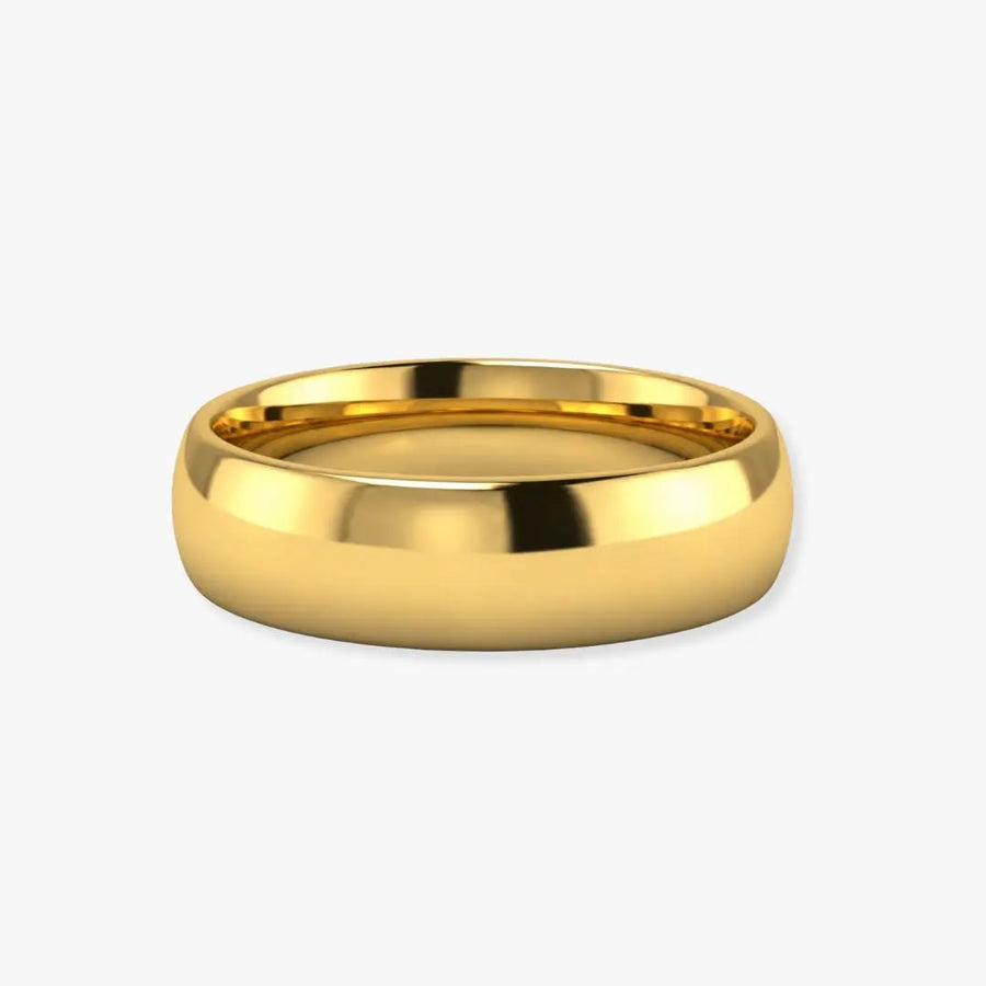 TRADITIONAL COURT POLISHED WEDDING RING IN 6MM WIDTH