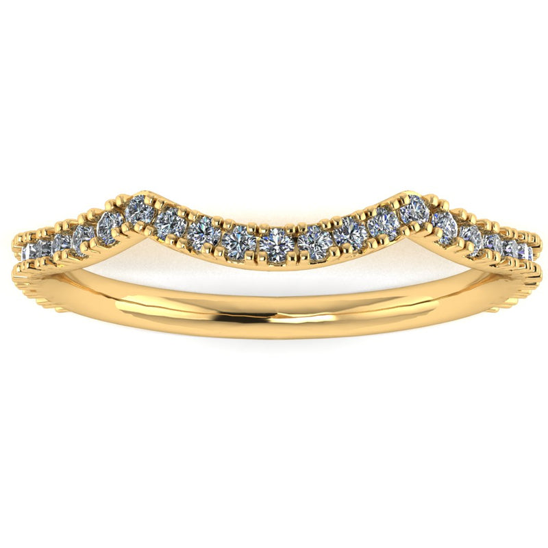 "Suvi" Wave Shaped Pavé Diamond Eternity Ring E53 - HEERA DIAMONDS