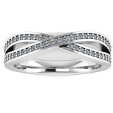 "Ciana" Crossover Pavé Diamond Eternity Ring ET67 - HEERA DIAMONDS