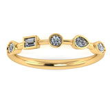 Sparkling Five 0.25 Carat Diamond Mixed Shapes Wedding Band - HEERA DIAMONDS
