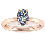 "Arden" Oval Cut Diamond Hidden Under Halo Engagement Ring UHOC01 - HEERA DIAMONDS