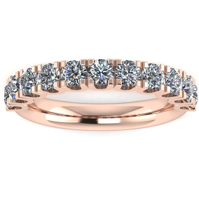 Lab Diamond Scallop Set Eternity Band Wedding Ring - HEERA DIAMONDS