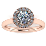 "Venus" Halo Round Brilliant Cut Diamond Engagement Ring HARB18 - HEERA DIAMONDS