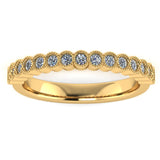 "Jo" Mini Bubbles Round Circle Pattern Diamond Half Eternity Ring E80 - HEERA DIAMONDS