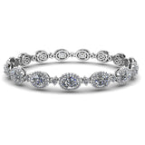 Oval Shape Halo 9 Carat Diamond Bracelet BRHAOC - HEERA DIAMONDS