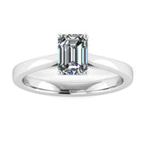 "Zola" Solitaire Emerald Cut Diamond Engagement Ring SSEC08 - HEERA DIAMONDS