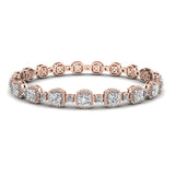 Cushion Shape Halo 8.5 Carat Diamond Bracelet BRHACC - HEERA DIAMONDS