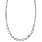 Round Brilliant Cut Graduating Diamond Half Illusion Set Necklace NE210021 - HEERA DIAMONDS