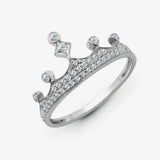 18ct White 0.24ct Diamond Crown Ring HEERA DIAMONDS
