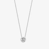 18ct White 0.25ct Threaded Rub over set Diamond Pendant HEERA DIAMONDS