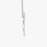 18ct White 0.43ct Natural Diamond Circle Pendant - 18" Chain included