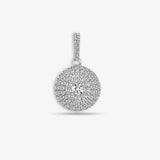 18ct White 0.73ct Dia Looped Bale Cluster Pendant HEERA DIAMONDS