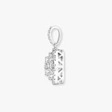 18ct White 0.73ct Natural Diamond Looped Bale Cluster Pendant