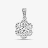18ct White 0.77ct Diamond Cluster Pendant HEERA DIAMONDS