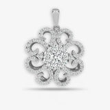 18ct White 0.96ct Diamond Cluster Pendant HEERA DIAMONDS
