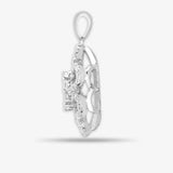 18ct White 0.96ct Diamond Cluster Pendant HEERA DIAMONDS