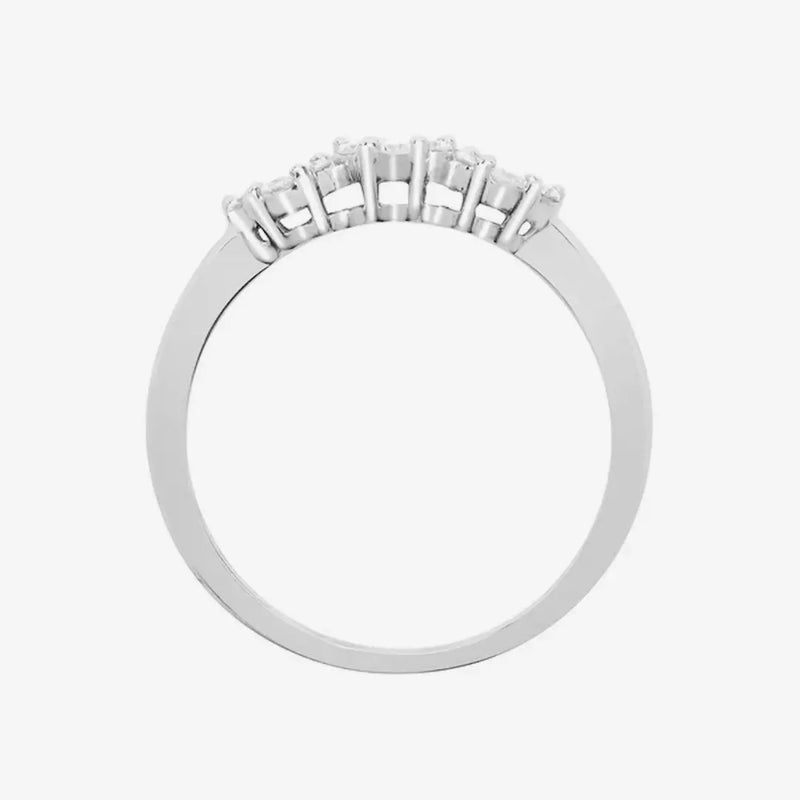 18ct White 1.00ct Diamond 3 x 7 Cluster Ring HEERA DIAMONDS