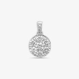 18ct White 1.00ct Diamond Cluster Pendant HEERA DIAMONDS