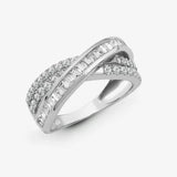 18ct White 1.28ct Diamond Plaited Ring HEERA DIAMONDS