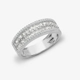 18ct White 1.30ct Round & Princess Cut Diamond Ring HEERA DIAMONDS