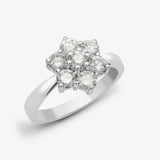 18ct White 1.50ct Diamond 7 Stone Cluster Ring HEERA DIAMONDS