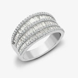 18ct White 2.21ct Round & Baguette Diamond Ring HEERA DIAMONDS