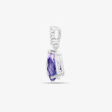 18ct White Gold Diamond And Amethyst Pendant HEERA DIAMONDS
