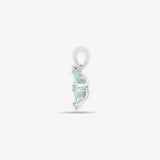 18ct White Gold Diamond And Aquamarine Pendant HEERA DIAMONDS
