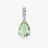 18ct White Gold Diamond And Green Amethyst Pendant HEERA DIAMONDS