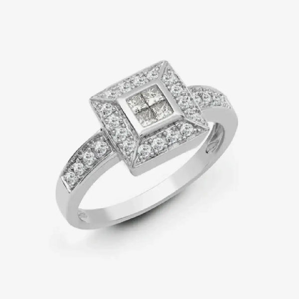 18ct White Gold Diamond Ring HEERA DIAMONDS