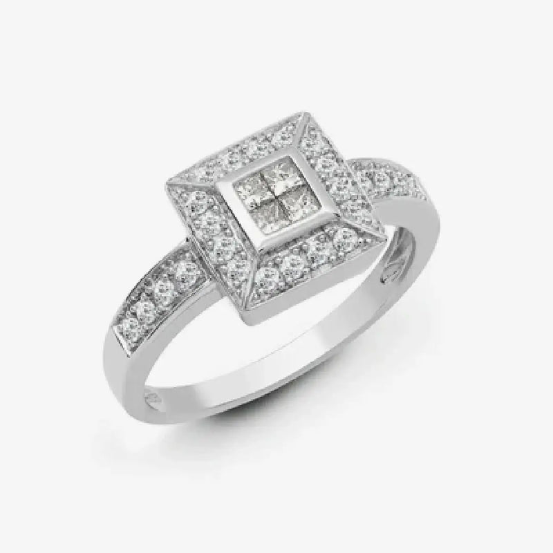 18ct White Gold Diamond Ring HEERA DIAMONDS