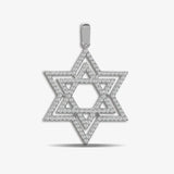 18ct White Gold Diamond Star of David Pendant - 0.60ct HEERA DIAMONDS