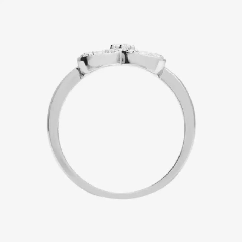 18ct White Gold Heart Shaped Diamond Ring HEERA DIAMONDS