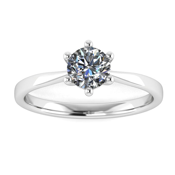 "Mirabel" Round Brilliant Solitaire Diamond Engagement Ring SSRB42 - HEERA DIAMONDS