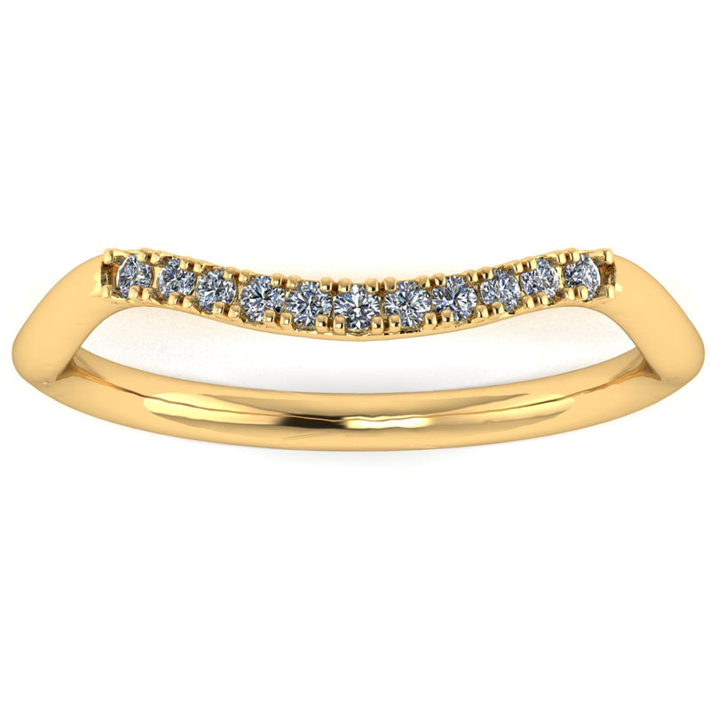 "Olivia" Pavé Subtle Wave Shaped Diamond Eternity Ring E52 - HEERA DIAMONDS