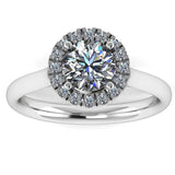 "Venus" Halo Round Brilliant Cut Diamond Engagement Ring HARB18 - HEERA DIAMONDS