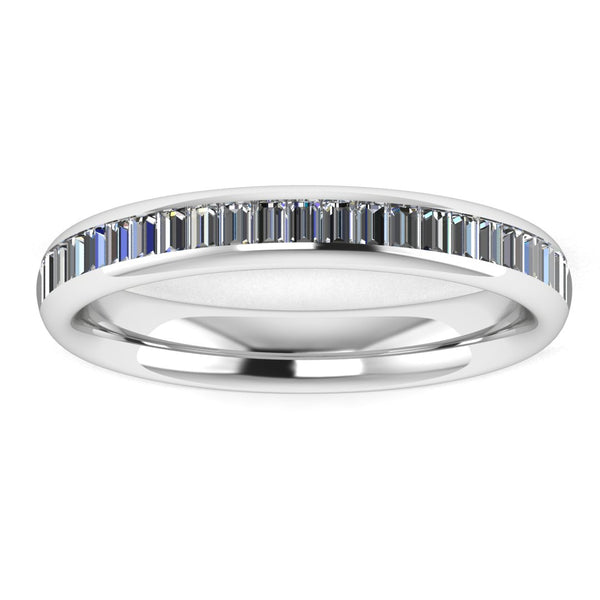 Vertical Baguette Diamond Channel Set Eternity Band Wedding Ring - HEERA DIAMONDS