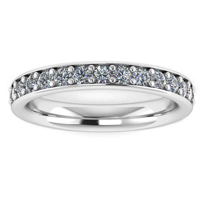 Lab Diamond Grain Set Eternity Band Wedding Ring - HEERA DIAMONDS