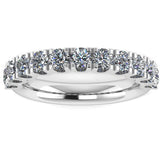 Lab Diamond Scallop Set Eternity Band Wedding Ring - HEERA DIAMONDS