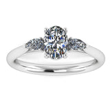 "Camila" Three Stone Oval Cut with Pear Diamond Trilogy Engagement Ring 3SOC05 - HEERA DIAMONDS