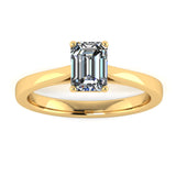 "Zola" Solitaire Emerald Cut Diamond Engagement Ring SSEC08 - HEERA DIAMONDS