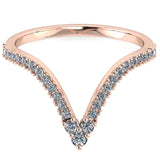 "Eloise" Deep V Shaped Pavé Diamond Eternity Ring ET44 - HEERA DIAMONDS