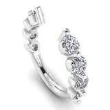 "Clio" Bubble 1.60ct Round Brilliant Diamonds Open Eternity Ring ET10