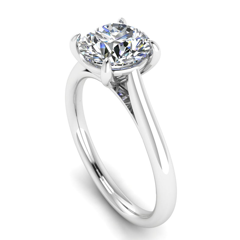 "Mirabel" Round Brilliant Solitaire Diamond Engagement Ring SSRB42 - HEERA DIAMONDS