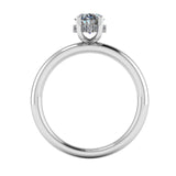 "Arden" Oval Cut Diamond Hidden Under Halo Engagement Ring UHOC01 - HEERA DIAMONDS