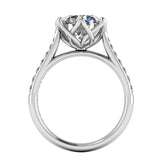 "Lux" Basket Set Round Brilliant Cut Diamond Grain Set Diamond Engagement Ring DSRB41 - HEERA DIAMONDS