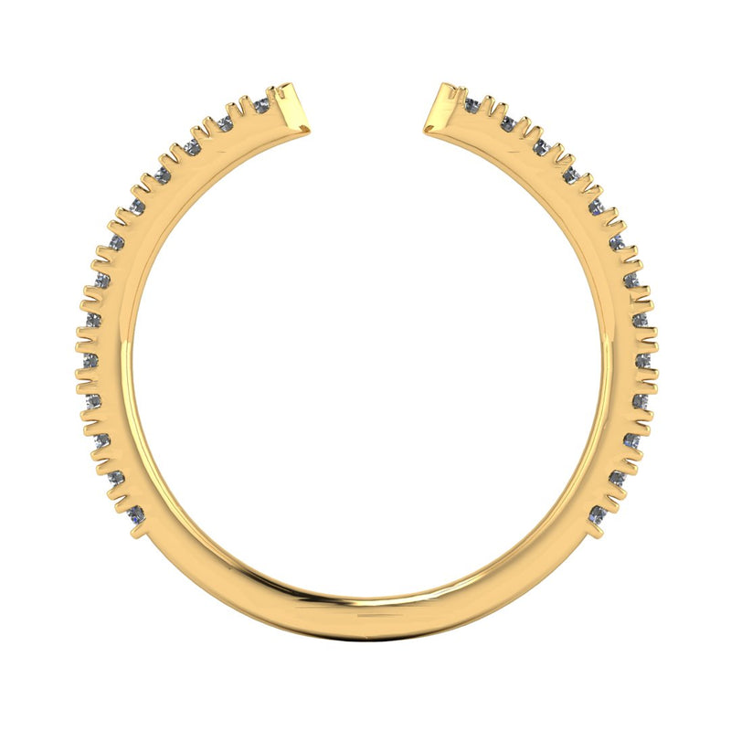 "Harra" Open Design Diamond Half Eternity Ring ET8 - HEERA DIAMONDS